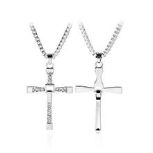 Movie Accessories Fast and Furious 7 Cross Tourette Necklace Dominic Toretto Cross Pendant Film Star Necklace For Women Men 2024 - buy cheap