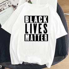 Camiseta con estampado de letras Black Lives Matter para mujer, camisetas BLM, ropa de movimiento para mujer, camiseta de george floyed i can breath 2024 - compra barato