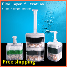 Filter Aquarium Filter Efficient Aquarium Internal Corner Fish Tank Filter Pneumatic Filtration Air Pump Aquarium Accessories 2024 - buy cheap