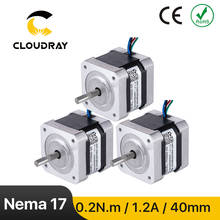 Motor paso a paso Nema17 20Ncm 1.2A 2 fases 42mm Motor paso a paso 4-lead 1m Cable para impresora 3D fresadora de grabado CNC 2024 - compra barato
