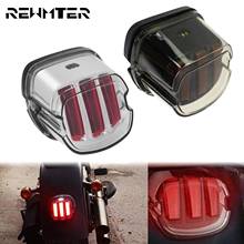 Motorcycle LED Rear Tail Light Brake License Plate Warning Taillight Smoke Chrome Lens Lamp For Harley Touring Dyna Softail XL 2024 - buy cheap