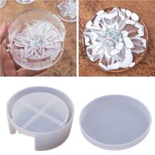 Coaster Display Stand Resin Casting Mold Hold Up to 4 Coaster with Holder Epoxy Resin Mould Fit Round Coaster Box Molds 2024 - buy cheap