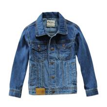 Blue Denim Jacket For Boys Fashion Design Kids Solid Causal Jean Coat Outerwear For Teens Boy 110-160 CM LM073 2024 - buy cheap