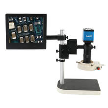 Cámara Digital de vídeo Industrial HDMI VGA + lente de montaje 100X C + 56 Anillo de luz LED + soporte + Monitor LCD de 8" 2024 - compra barato