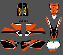 Мотоциклетные наклейки с полными наклейками, наборы графических фонов, подходят для KTM SX85 SX 85 85SX 2003-2012 2004 2005 2006 2007 2008 2009 2024 - купить недорого