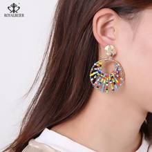 Colorful Handmade Beaded Water Drop Earrings For Women Crystal Beads Earrings Big Long Earrings Boho Vintage Statemen Earring 2024 - buy cheap