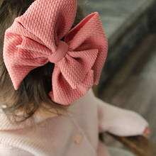 one size fits all Messy bow baby headband nylon girls headwraps stretchy bow with nylon kids hair bow turban children messy bow 2024 - buy cheap
