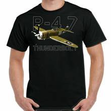 The Second World War US Army Air Force P-47 Thunderbolt Fighter T-Shirt Cotton O-Neck Short Sleeve Men's T Shirt New Size S-3XL 2024 - buy cheap