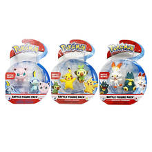 Figuras de acción originales de Takara Tomy Pokemon, Grookey Jigglypuff Pikachu, muñecos de elfo para regalo de Navidad 2024 - compra barato