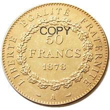 Francia 1878-1904 6 años disponible 50 franjas chapadas en oro copia decorar moneda 2024 - compra barato