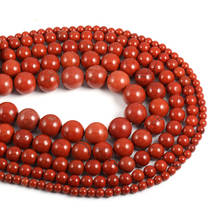 Wholesale 38cm Natural Stone Beads Red Round Loose Isolation Beads for Jewelry Making DIY Bracelet Necklace Accessories 2024 - buy cheap