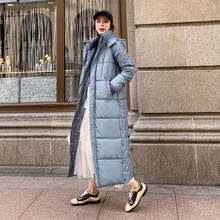 HK190-abrigo largo de algodón con capucha para mujer, Parkas cálidas, chaqueta holgada de invierno, 2019 2024 - compra barato