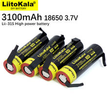 1PCS New LiitoKala  Lii-31S 18650 Battery 3.7V Li-ion 3100mA 35A Power battery For high drain devices+DIY nickel 2024 - buy cheap