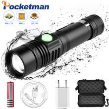 5000LM Super Bright Led flashlight USB linterna led torch T6/L2/V6 Power Tips Zoomable Bicycle Light 18650 Rechargeable 2024 - buy cheap