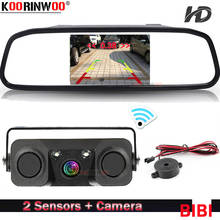 Koorinwoo-Sensores de aparcamiento para coche Sony AHD Parktronic, 2 + cámara de visión trasera con Monitor de espejo, altavoz 2024 - compra barato
