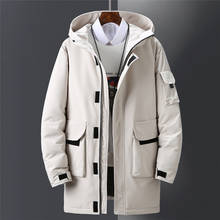 Winter Snow Down Jacket Men Thick Warm Parkas Hooded Coat Mid-long Overcoat White Duck Down Windbreaker Jackets Casaco Masculino 2024 - buy cheap