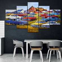 Impala-lienzo impreso para decoración del hogar, lienzo moderno con marco HD para sala de estar, 5 paneles, pintura de paisaje cielo, póster de pared 2024 - compra barato