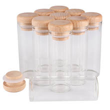 24 pieces 40ml 30*80mm Test Tubes with Wooden Caps Glass Jars Glass Vials Wishing Bolttes Wish Bottle for Wedding Crafts Gift 2024 - buy cheap