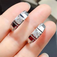 Anillo de plata esterlina 925 para mujer, joyería de diamante de estilo clásico, Mosan, regalo para fiesta de boda 2024 - compra barato