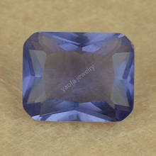 Gemas rectangulares de cristal sintético para joyería, gemas sueltas de 3x5 ~ 13x18mm, corte en forma de Octangle 5A, Color púrpura y azul, venta al por mayor 2024 - compra barato
