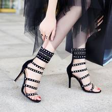 Plus Size 9 10  11 12 13 14  15 high heels sandals women shoes woman summer ladies Pearl slippers 2024 - buy cheap