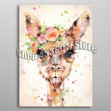 5d Diy Diamond Painting Cross Stitch Little Llama watercolor art Diamond Embroidery Mosaic Painting Full Round Rhinestone Gifts 2024 - buy cheap