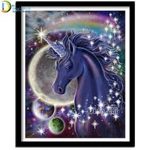 5D Diamond Painting Starry Sky And Unicorn Full Drill Diamond Embroidery Mosaic Abstract Animal Wall Art Decor Home Cross Stitch 2024 - buy cheap