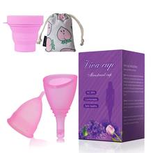 Copa Menstrual de Gel de sílice de grado médico, higiene femenina, lavable, reciclable, suave 2024 - compra barato