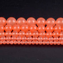 Оранжевый нефрит камень круглые бусины 15 "нитка палочки на возраст от 4 до 12 лет mm разделительные бусины для ожерелье с подвесками Браслет аксессуар для изготовления ювелирных изделий 2024 - купить недорого