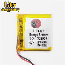 li-po 3.7V,350mAH,362937 polymer lithium ion / Li-ion battery for GPS,mp3,mp4,mp5,dvd,,model toy mobile 2024 - buy cheap