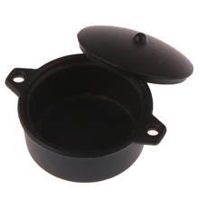 Mini pote caldeira pan com tampa chaleira casa de boneca acessórios casa de bonecas em miniatura utensílio de cozinha utensílios de cozinha jogar brinquedo de cozinha 2024 - compre barato