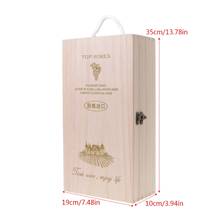 High-Quality Manufacturers Pine Wood Red Wine Carrier Gift Packing Box 2024 - buy cheap