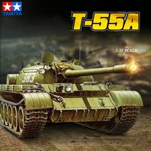 Tamiya-Kit de montaje de T-55A de tanque mediano ruso, juguetes de construcción de plástico, Colección DIY, 35257, 1/35 2024 - compra barato