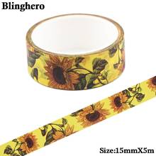 CA1485 Sunflower Washi Tape Paper Tape School Office Supplies DIY Scrapbooking Decorative Stickers Tape 2024 - buy cheap