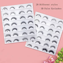 NEW 14 Pairs/Pack 3D Mink Lashes Fluffy False Eyelashes Handmade Mink Eyelashes Full Strip Lashes Eyelash Extension 2024 - buy cheap