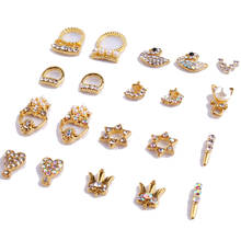 100pcs/lot 20 Style 3D Golden Crystals Nail Art Rhinestones Charms Gemstones Gems Stones Nail Art Decoration Craft Jewelry 2024 - buy cheap