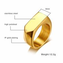 Assorted Colors Vitality Ring for Men Personalized Stainless Steel Flat Top Rings Jewelry Anillos Accessories 2024 - buy cheap