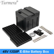 Turmera 48v e-bike bateria caixa de armazenamento para o bloco de bateria 13s8p 18650 incluem suporte e níquel pode colocar 104 partes células 2024 - compre barato