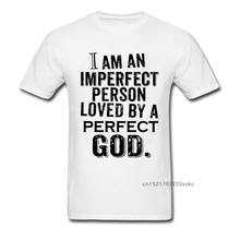 Camiseta Imperfect Person Perfect Love para hombres, camisa de Dios cristiano, Tops de Jesús, camisetas con letras, ropa Vintage de frase blanca 2024 - compra barato