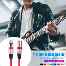 3pin xlr macho para xlr áudio adaptador cabo fêmea multi-blindagem liga de zinco plugue atraente e durável para microfone 2024 - compre barato