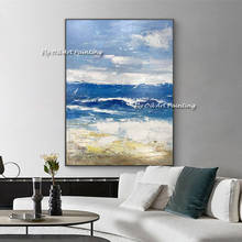 Abstract  blue Ocean sky  Canvas Art Landscape Oil Painting Wall Pictures For Living Room Modern no frame 2024 - buy cheap