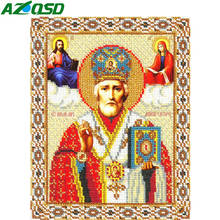 AZQSD-pintura de diamantes de imitación, íconos de bordado de diamantes de imitación religioso, imagen de manualidades y pasatiempos 2024 - compra barato