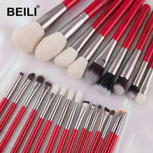 BEILI 24 pcs Makeup Brushes Set Professional Natural Hair Foundation Powder Eyeshadow Blending Eyebrow Make up brush kit 2024 - buy cheap