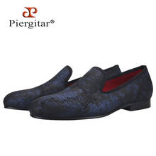 Piergitar Special Crocodile Print Suede Leather Plus Size Men Handmade shoes Smoking Slippers men loafers Men Flats Size US 4-17 2024 - buy cheap