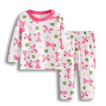 Conjunto de pijamas para niños y niñas, ropa de dormir con dibujos de unicornios, de algodón, para otoño 2024 - compra barato