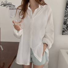 New Vintage Oversize Spring Femme Shirt Casual White Tops Girls Blouse Women Long Sleeve Cotton Plus Size Blouses Femme 13137 2024 - buy cheap