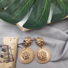 Pendientes Brincos con cabeza de león para mujer, joyería urbana, decoración fresca, gran oferta, D89, 2019 2024 - compra barato