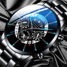 2020 moda masculina relógio de aço inoxidável luxo calendário quartzo relógio de pulso negócios relógios casuais para o homem relogio masculino 2024 - compre barato