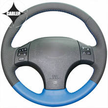 Funda para volante de coche, accesorio para Lexus IS250 2010, cuero azul genuino, costura a mano personalizada, capa superior, envoltura de manillar 2024 - compra barato
