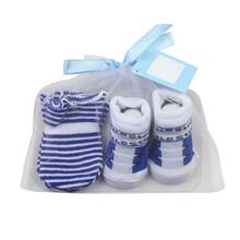 Детские носки + перчатки с защитой от царапин, комплект для маленьких мальчиков, подарки для новорожденных 0-6 месяцев 2024 - купить недорого